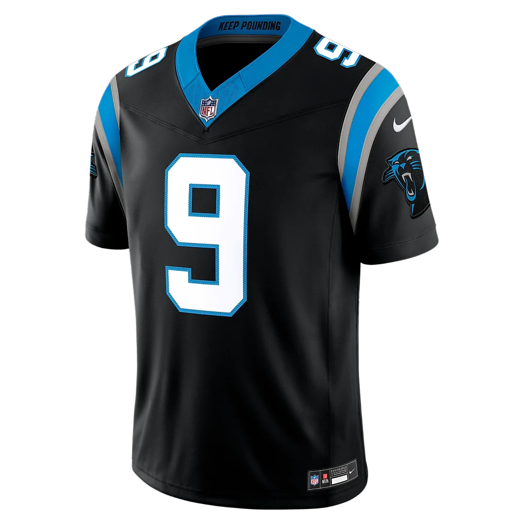 Zennovawear Bryce Young Carolina Panthers Team Vapor FUSE. Stitched Limited Jersey - Black