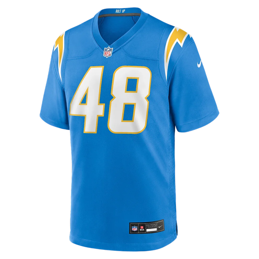 Zennovawear Bud Dupree Los Angeles Chargers Team Game Jersey - Powder Blue