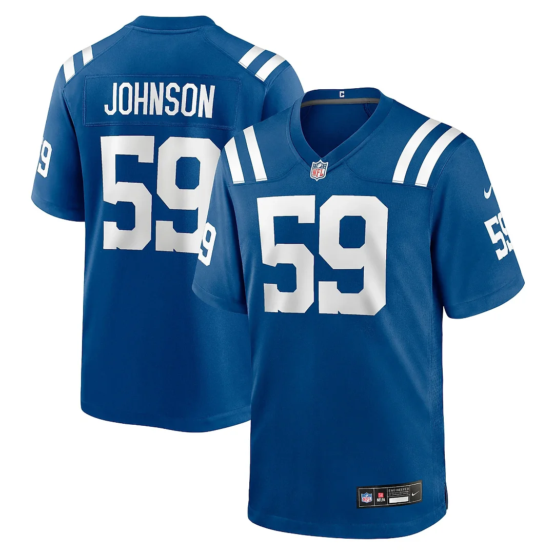 Zennovawear Buddy Johnson Indianapolis Colts Team Game Jersey - Royal