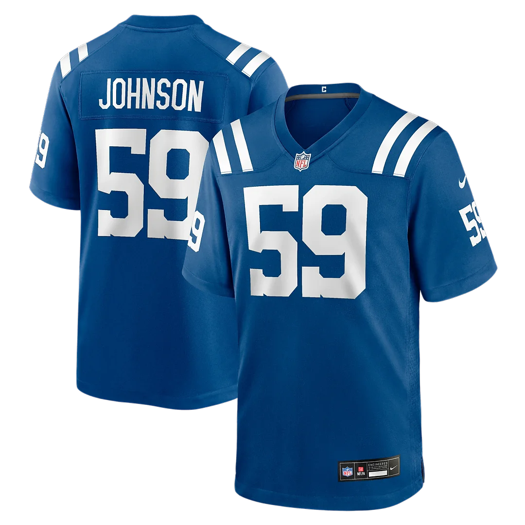 Zennovawear Buddy Johnson Indianapolis Colts Team Game Jersey - Royal