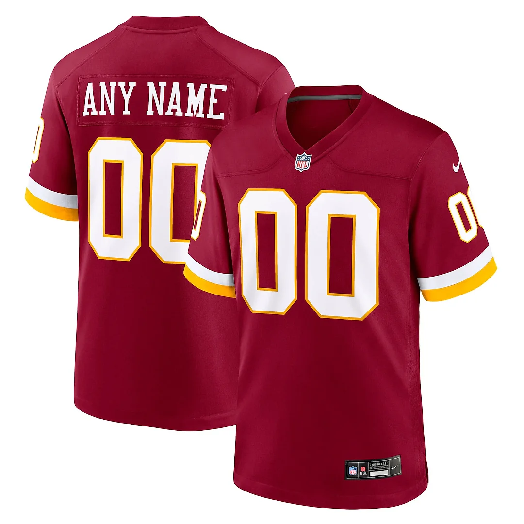 Zennovawear Washington Commanders Custom Game Jersey - Burgundy