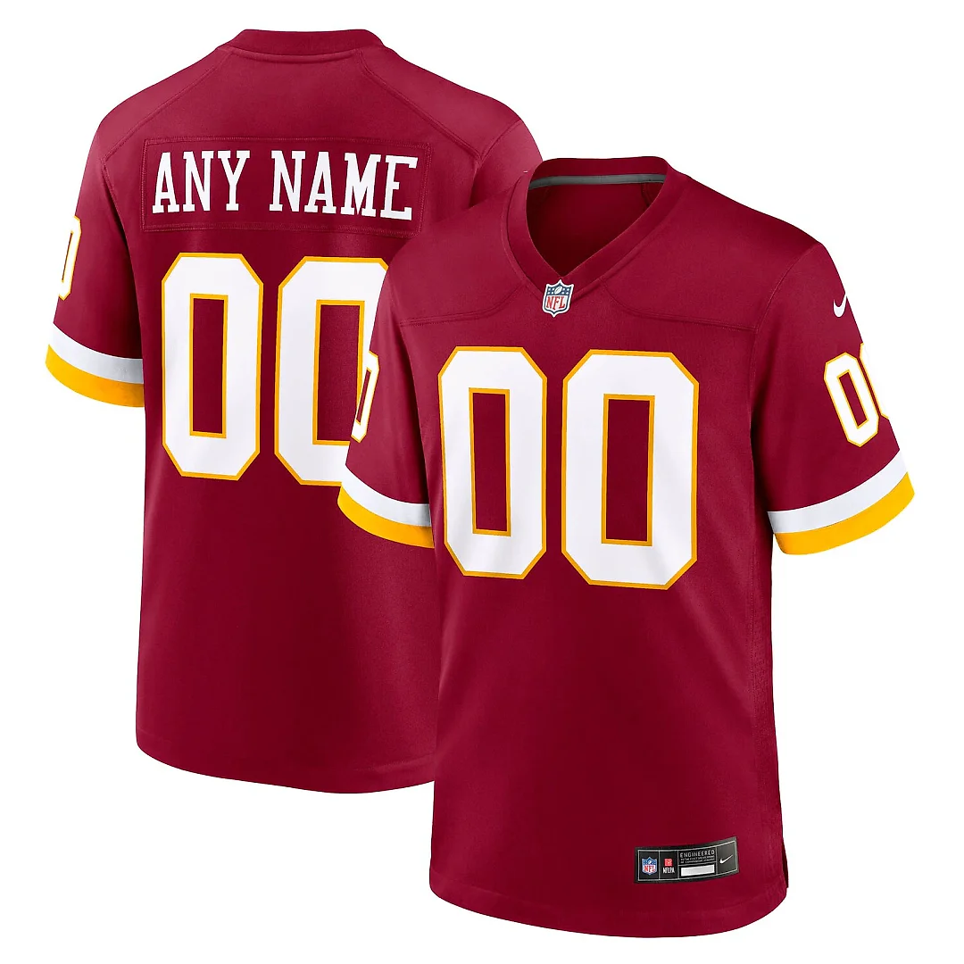 Zennovawear Washington Commanders Custom Game Jersey - Burgundy