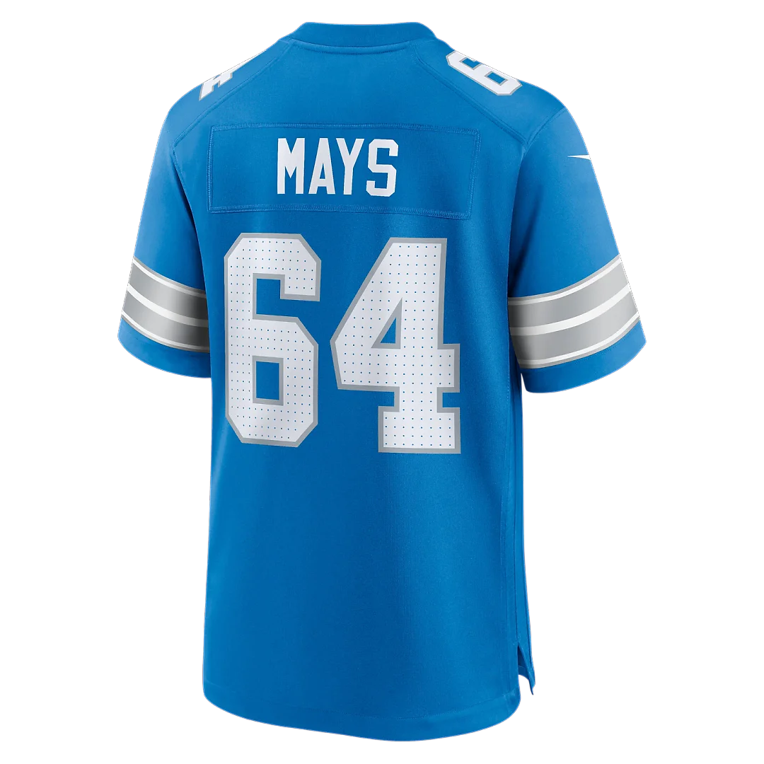 Zennovawear Cade Mays Detroit Lions Team Game Jersey - Blue