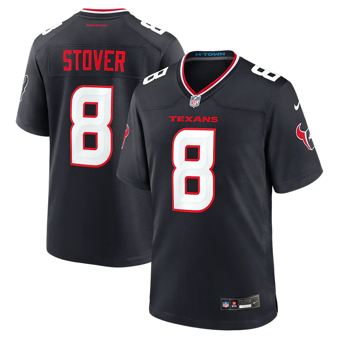 Zennovawear Cade Stover Houston Texans Team Game Jersey - Navy
