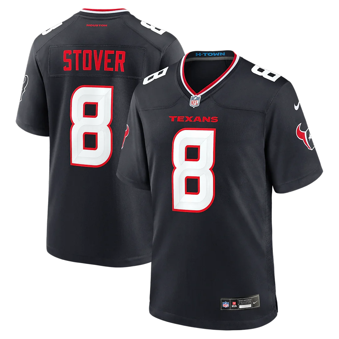 Zennovawear Cade Stover Houston Texans Team Game Jersey - Navy