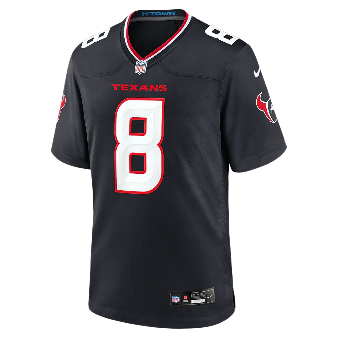 Zennovawear Cade Stover Houston Texans Team Game Jersey - Navy