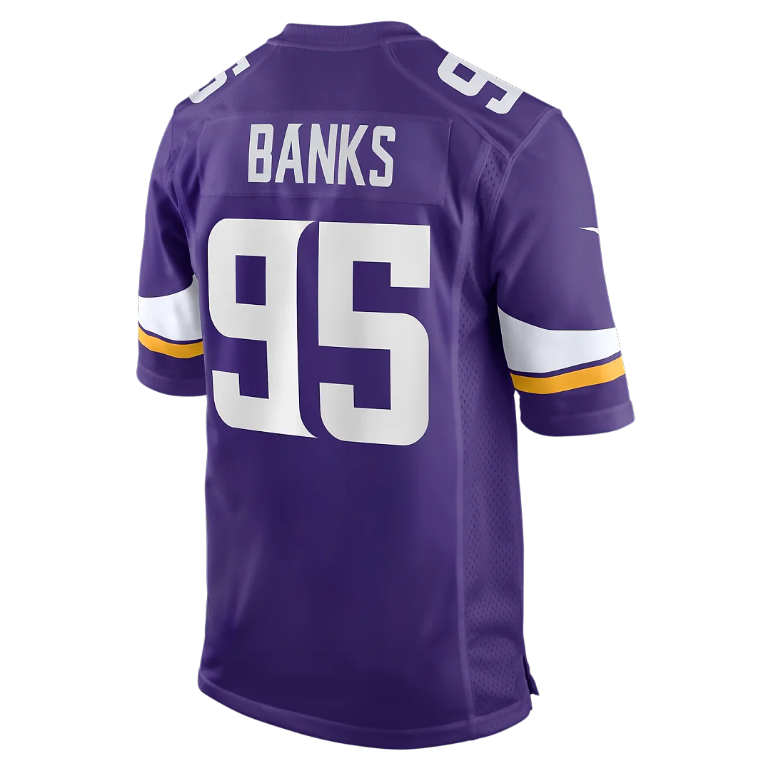 Zennovawear Caleb Banks Minnesota Vikings 2026 NFL Draft First Round Pick No. 18 Team Game Jersey - Purple