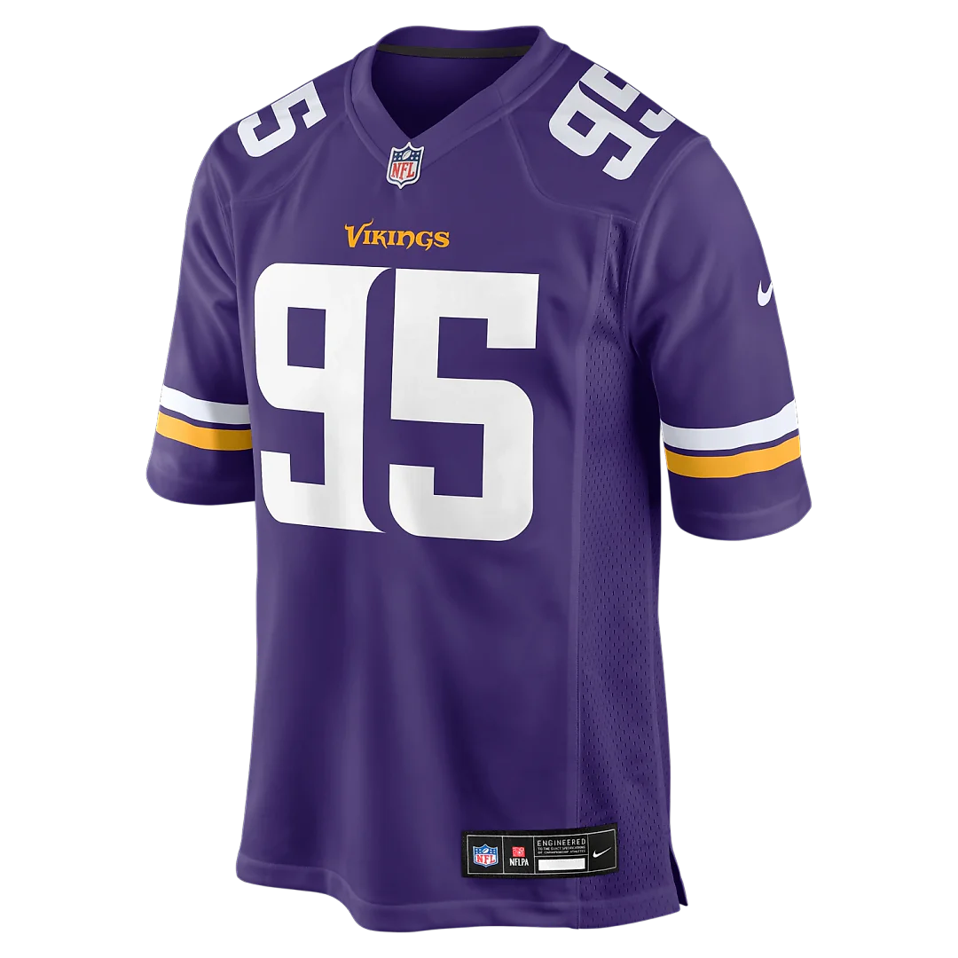 Zennovawear Caleb Banks Minnesota Vikings 2026 NFL Draft First Round Pick No. 18 Team Game Jersey - Purple