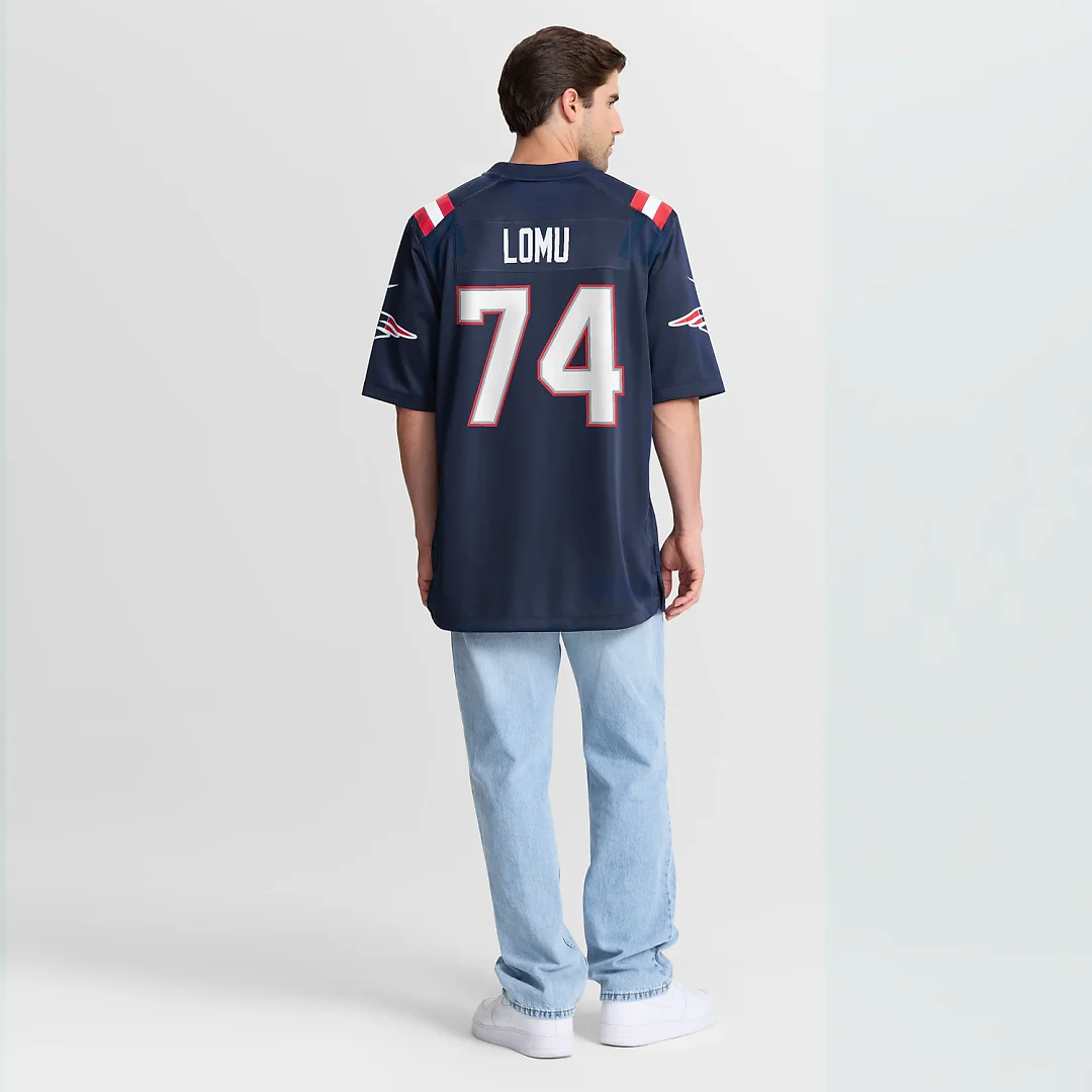 Zennovawear Caleb Lomu New England Patriots 2026 NFL Draft First Round Pick No. 28 Team Game Jersey - Navy
