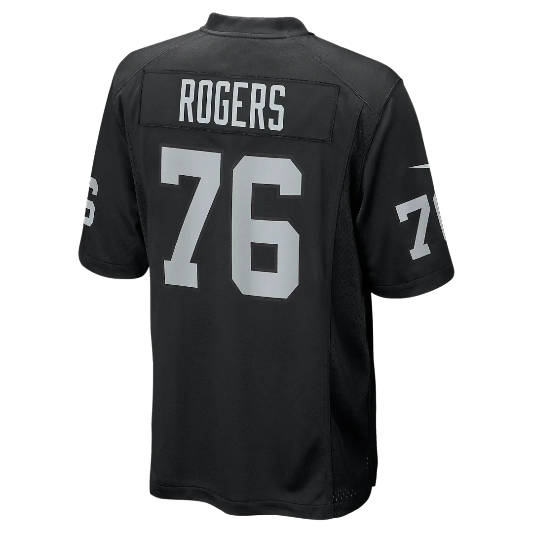Zennovawear Caleb Rogers Las Vegas Raiders Team Game Jersey - Black