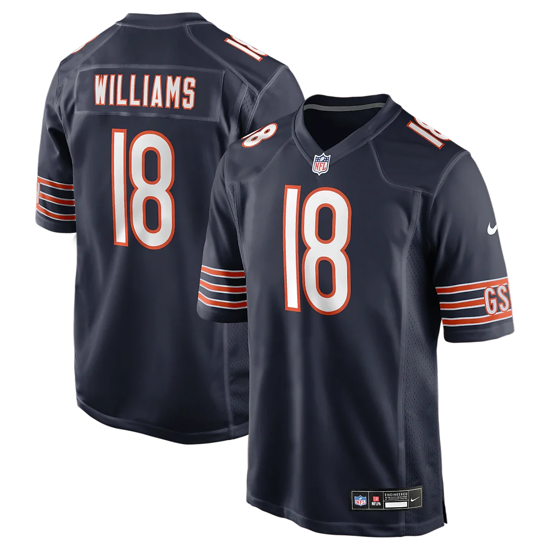 Zennovawear Caleb Williams Chicago Bears Player Game Jersey - Navy