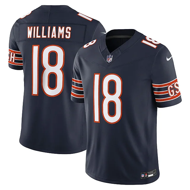 Zennovawear Caleb Williams Chicago Bears Team Vapor FUSE. Stitched Limited Jersey - Navy