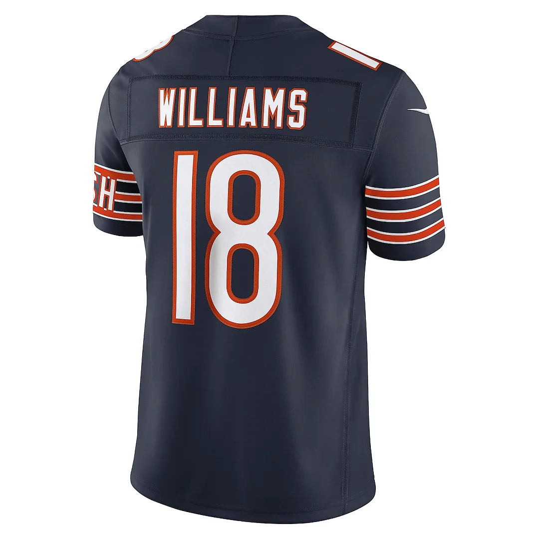 Zennovawear Caleb Williams Chicago Bears Team Vapor FUSE. Stitched Limited Jersey - Navy