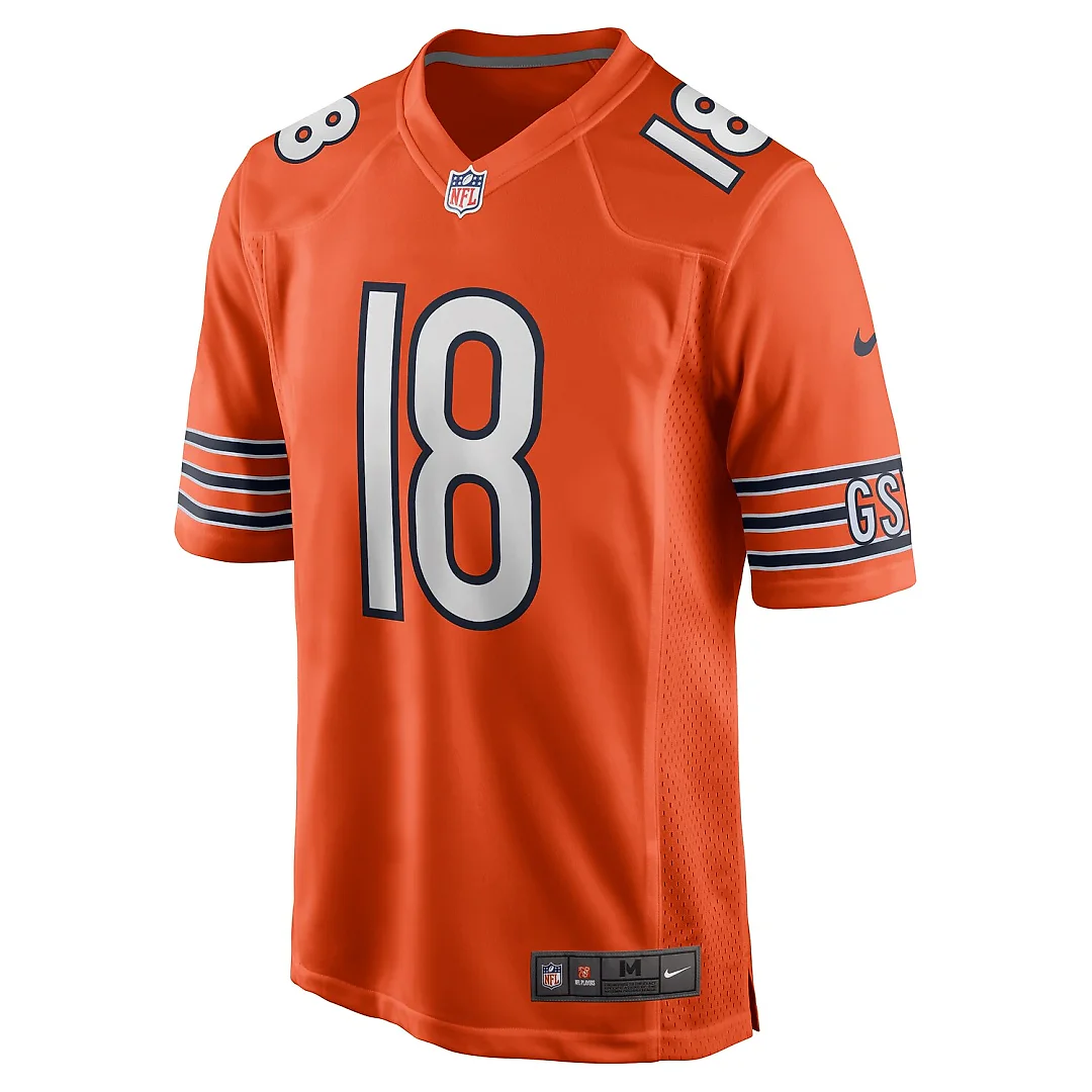Zennovawear Caleb Williams Chicago Bears Alternate Player Game Jersey - Orange