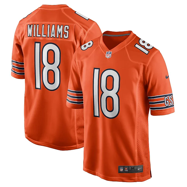 Zennovawear Caleb Williams Chicago Bears Alternate Player Game Jersey - Orange
