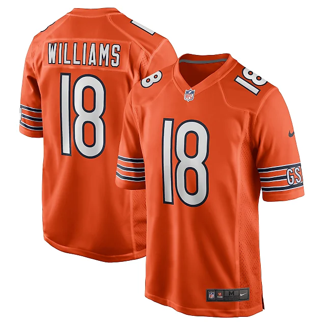 Zennovawear Caleb Williams Chicago Bears Alternate Player Game Jersey - Orange