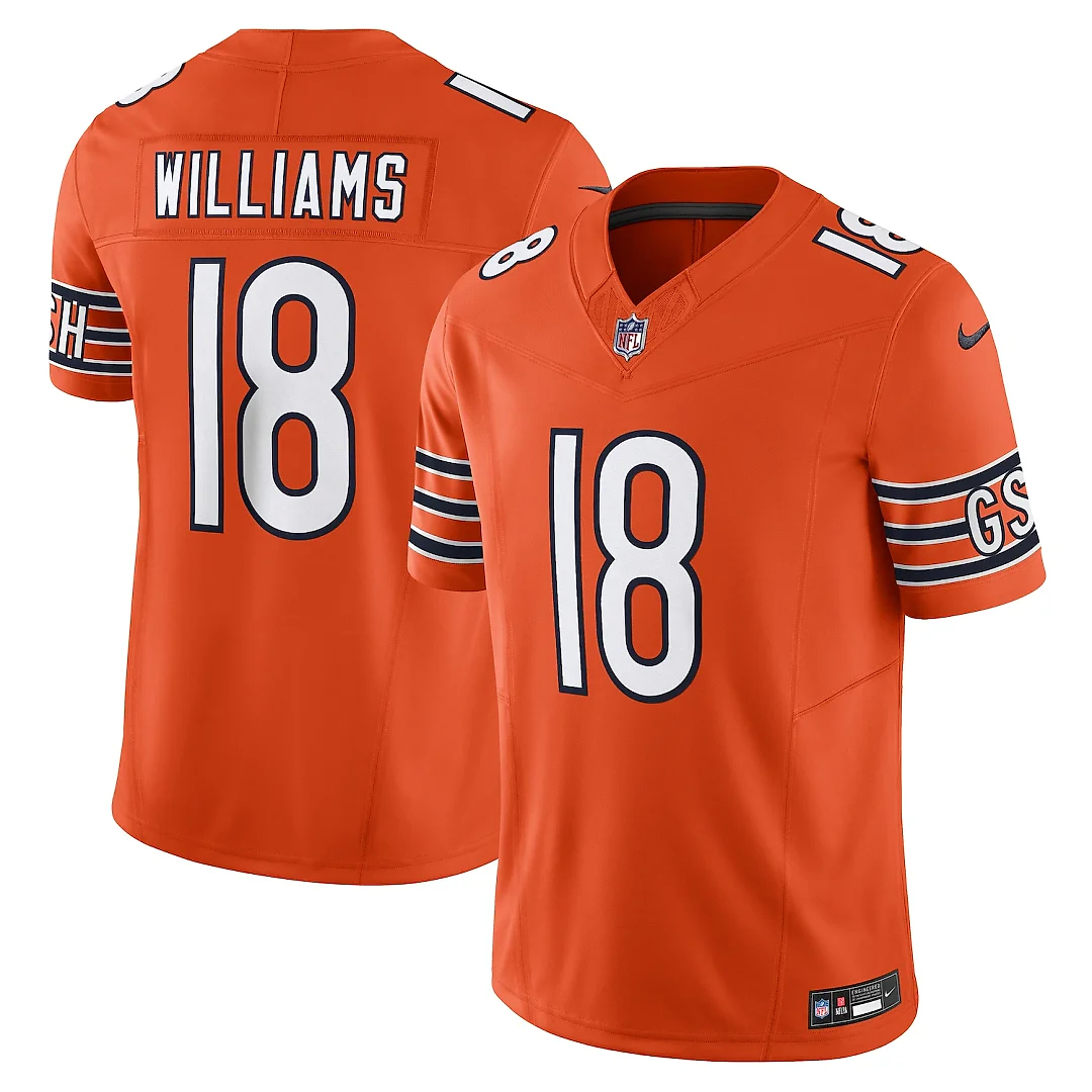 Zennovawear Caleb Williams Chicago Bears Vapor FUSE. Limited Jersey - Orange