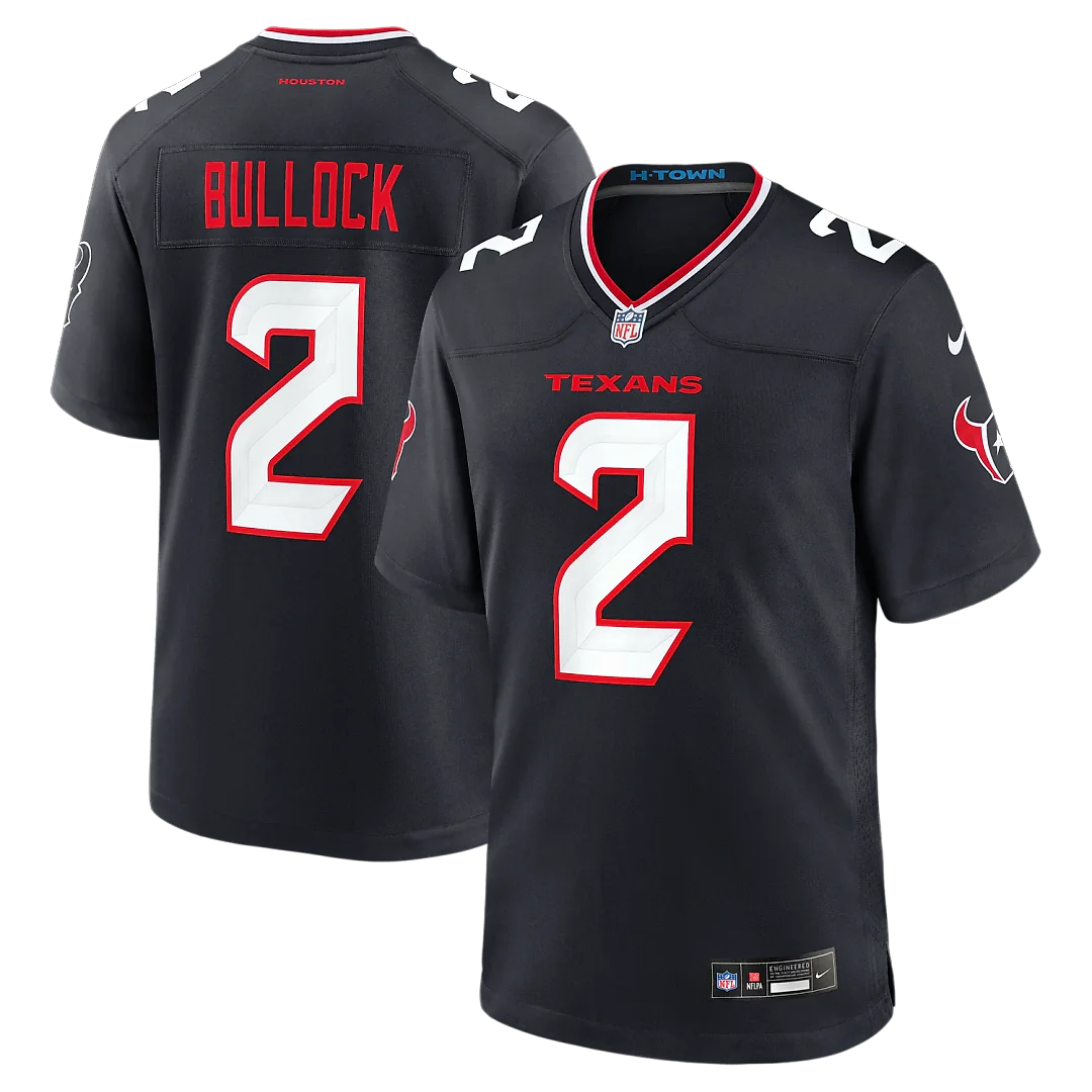 Zennovawear Calen Bullock Houston Texans Team Game Jersey - Navy