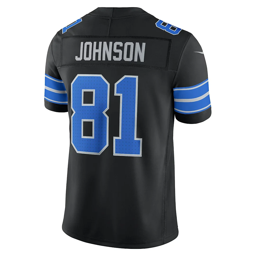 Zennovawear Calvin Johnson Detroit Lions Alternate Vapor FUSE. Stitched Retired Limited Jersey - Black