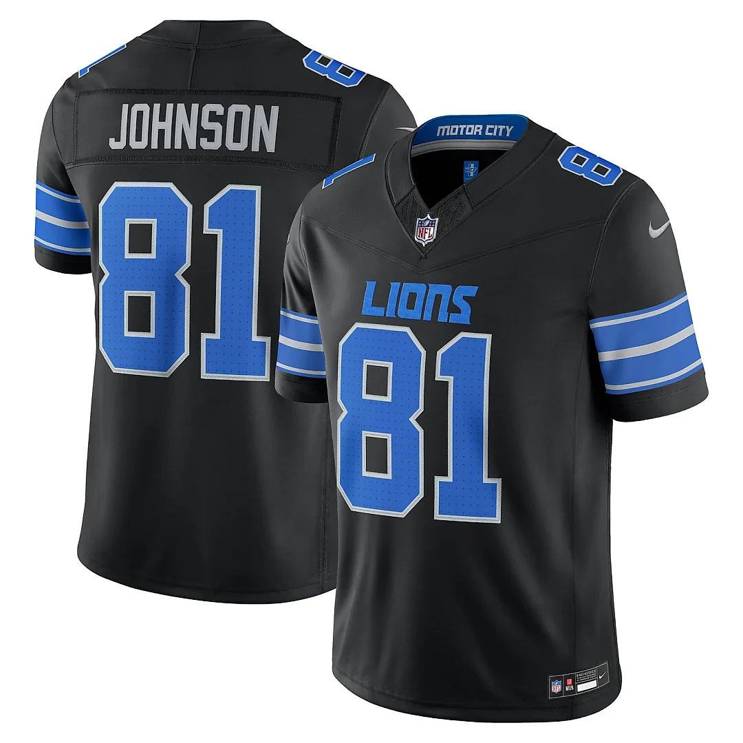Zennovawear Calvin Johnson Detroit Lions Alternate Vapor FUSE. Stitched Retired Limited Jersey - Black
