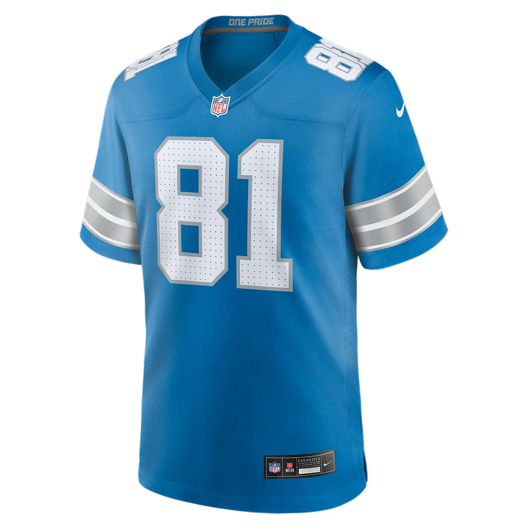Zennovawear Calvin Johnson Detroit Lions Team Retired Game Jersey - Blue