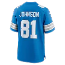 Zennovawear Calvin Johnson Detroit Lions Team Retired Game Jersey - Blue