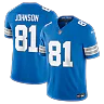 Zennovawear Calvin Johnson Detroit Lions Vapor FUSE. Stitched Retired Limited Jersey - Blue