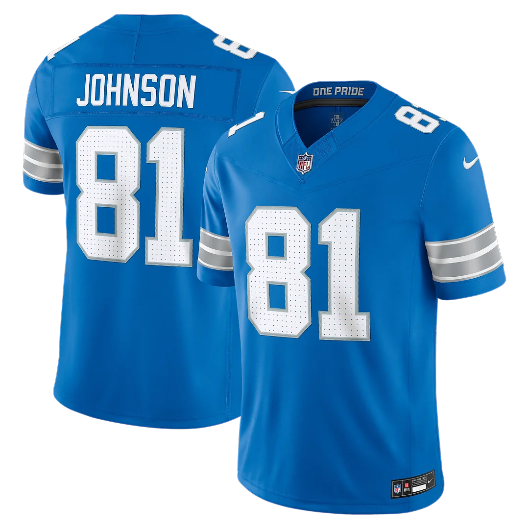 Zennovawear Calvin Johnson Detroit Lions Vapor FUSE. Stitched Retired Limited Jersey - Blue