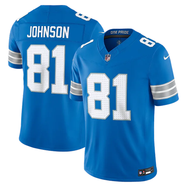Zennovawear Calvin Johnson Detroit Lions Vapor FUSE. Stitched Retired Limited Jersey - Blue