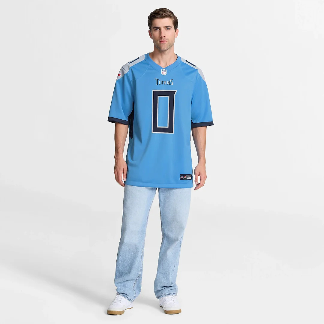 Zennovawear Calvin Ridley Tennessee Titans Team Game Jersey - Light Blue