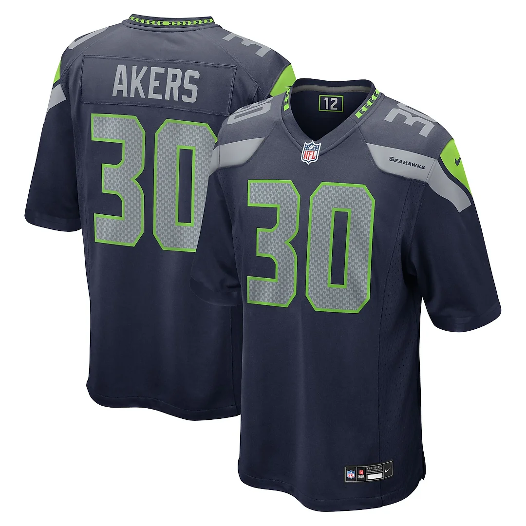 Zennovawear Cam Akers Seattle Seahawks Team Game Jersey - College Navy