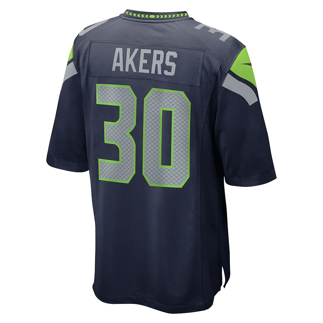 Zennovawear Cam Akers Seattle Seahawks Team Game Jersey - College Navy