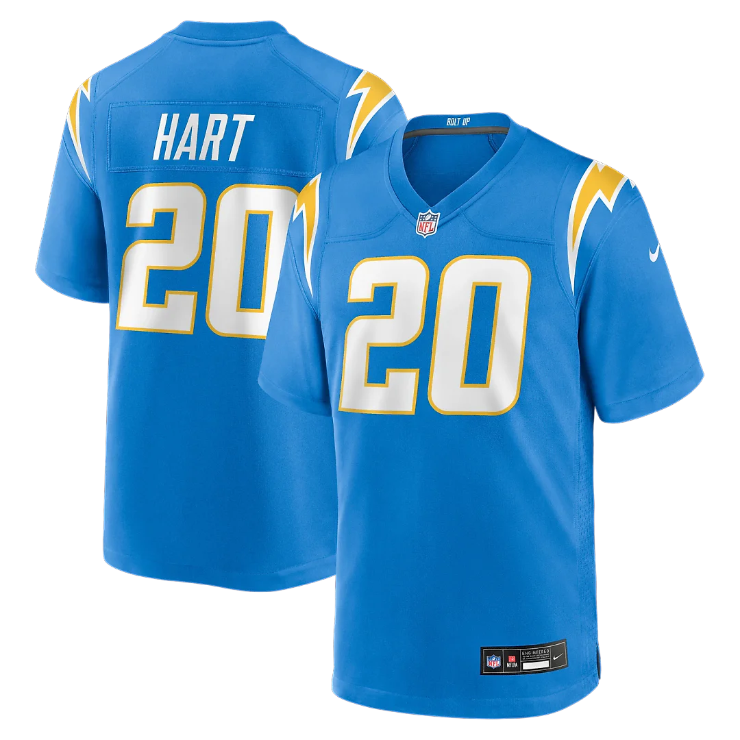 Zennovawear Cam Hart Los Angeles Chargers Team Game Jersey - Powder Blue