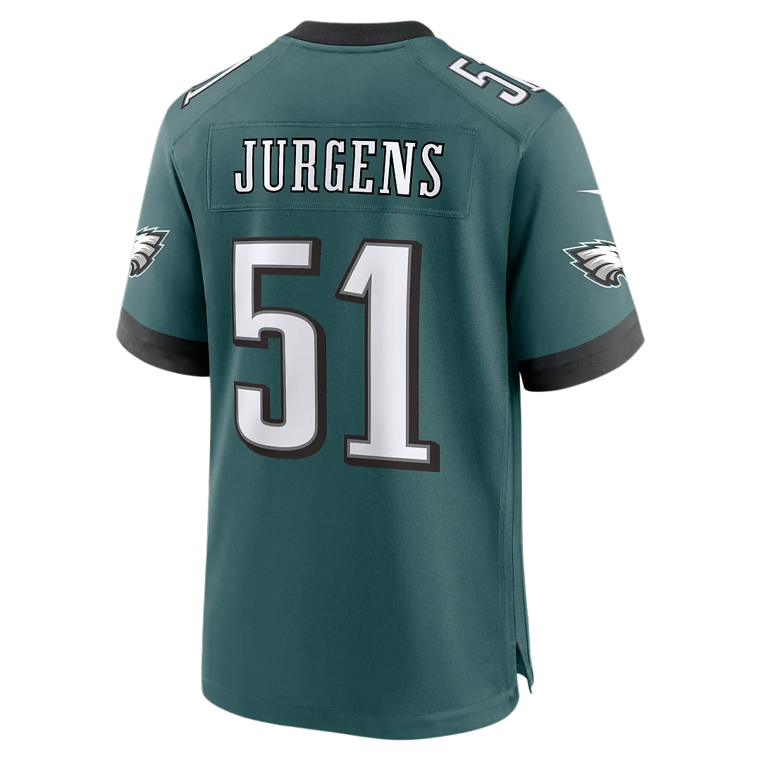 Zennovawear Cam Jurgens Philadelphia Eagles Team Game Jersey - Midnight Green