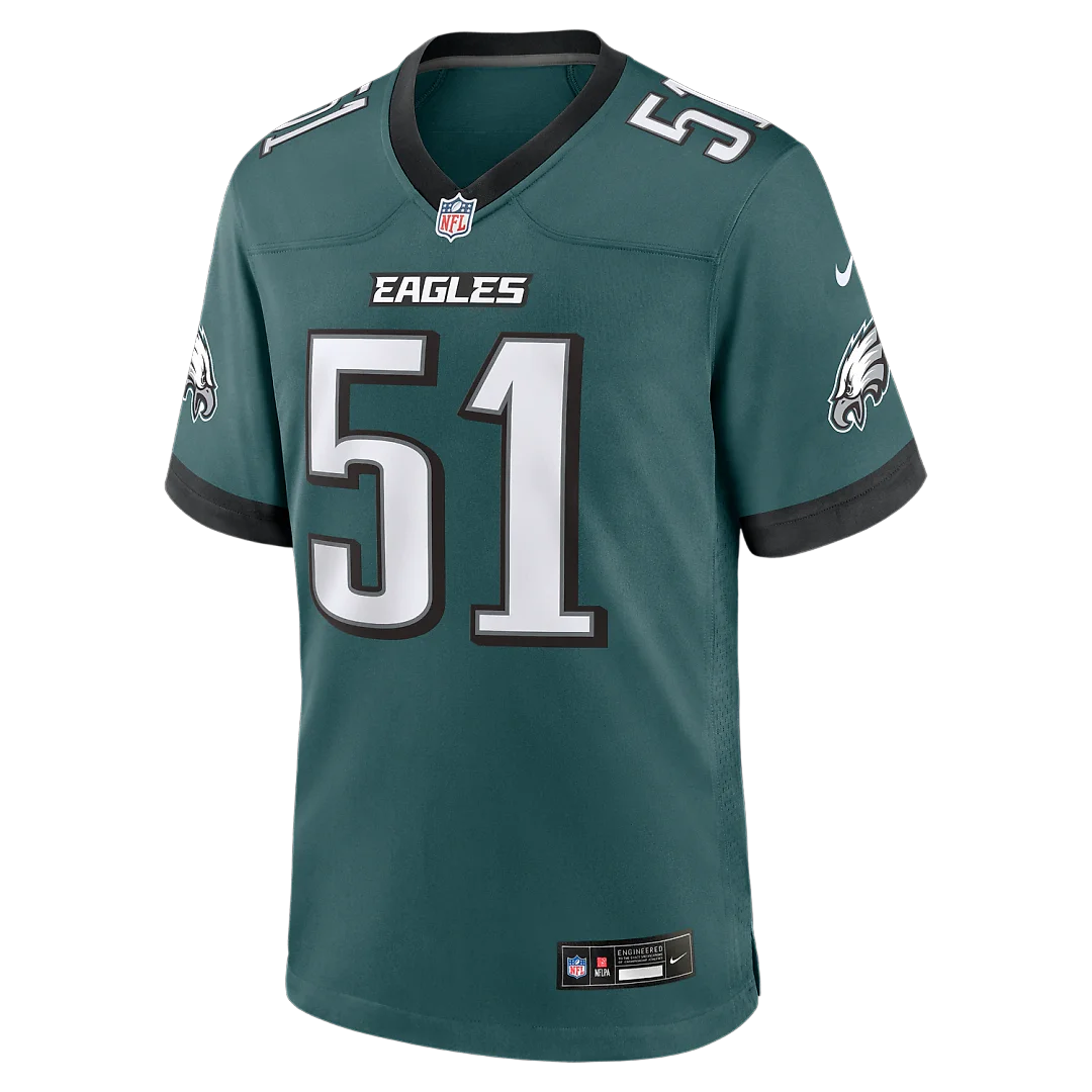 Zennovawear Cam Jurgens Philadelphia Eagles Team Game Jersey - Midnight Green