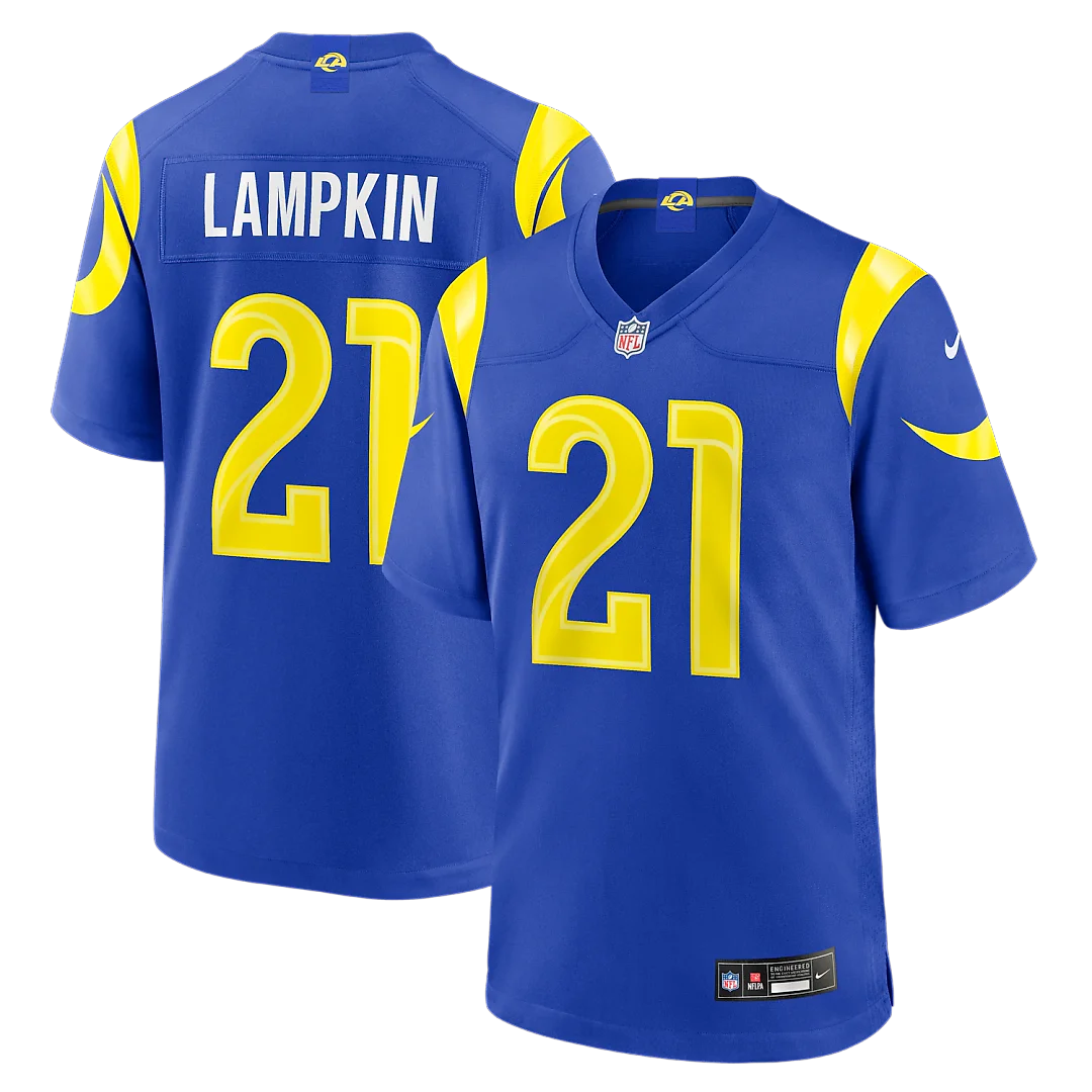 Zennovawear Cam Lampkin Los Angeles Rams Team Game Jersey - Royal