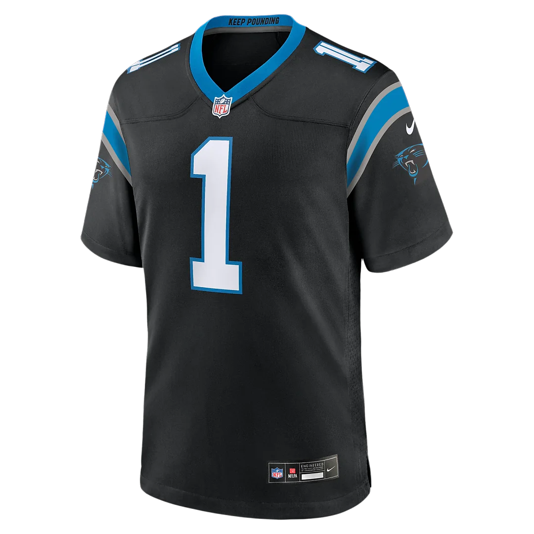 Zennovawear Cam Newton Carolina Panthers Team Retired Game Jersey - Black