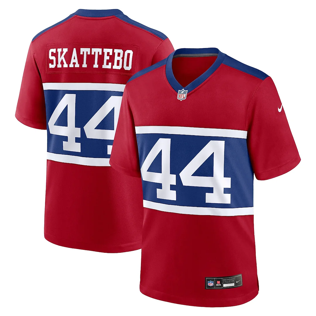 Zennovawear Cam Skattebo New York Giants Alternate Century Red Game Jersey - Red
