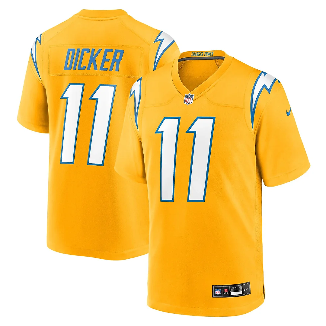 Zennovawear Cameron Dicker Los Angeles Chargers Alternate Game Jersey - Gold