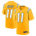 Zennovawear Cameron Dicker Los Angeles Chargers Alternate Game Jersey - Gold