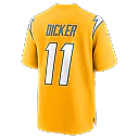 Zennovawear Cameron Dicker Los Angeles Chargers Alternate Game Jersey - Gold