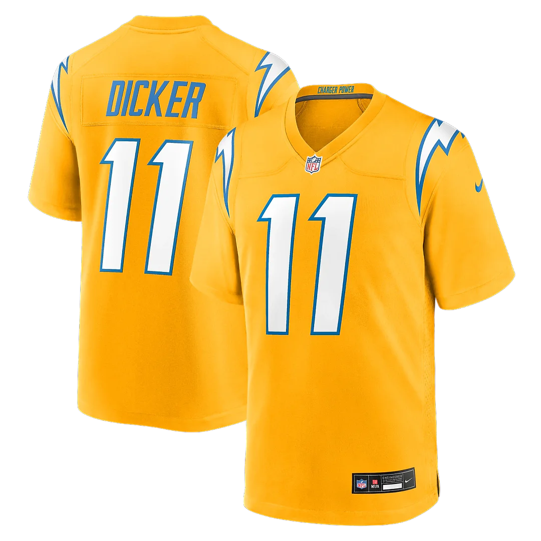Zennovawear Cameron Dicker Los Angeles Chargers Alternate Game Jersey - Gold