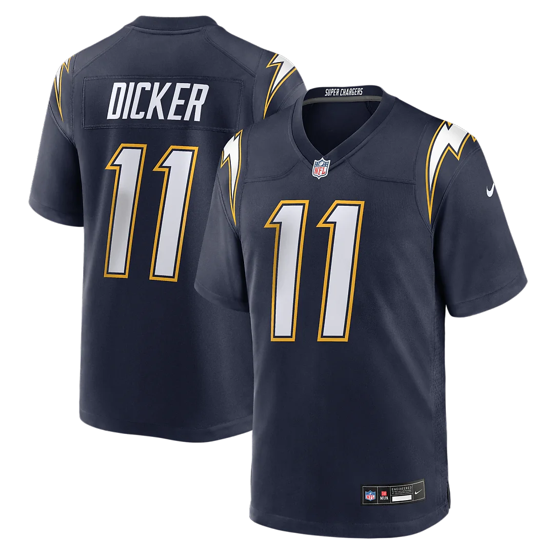 Zennovawear Cameron Dicker Los Angeles Chargers Alternate Game Jersey - Navy
