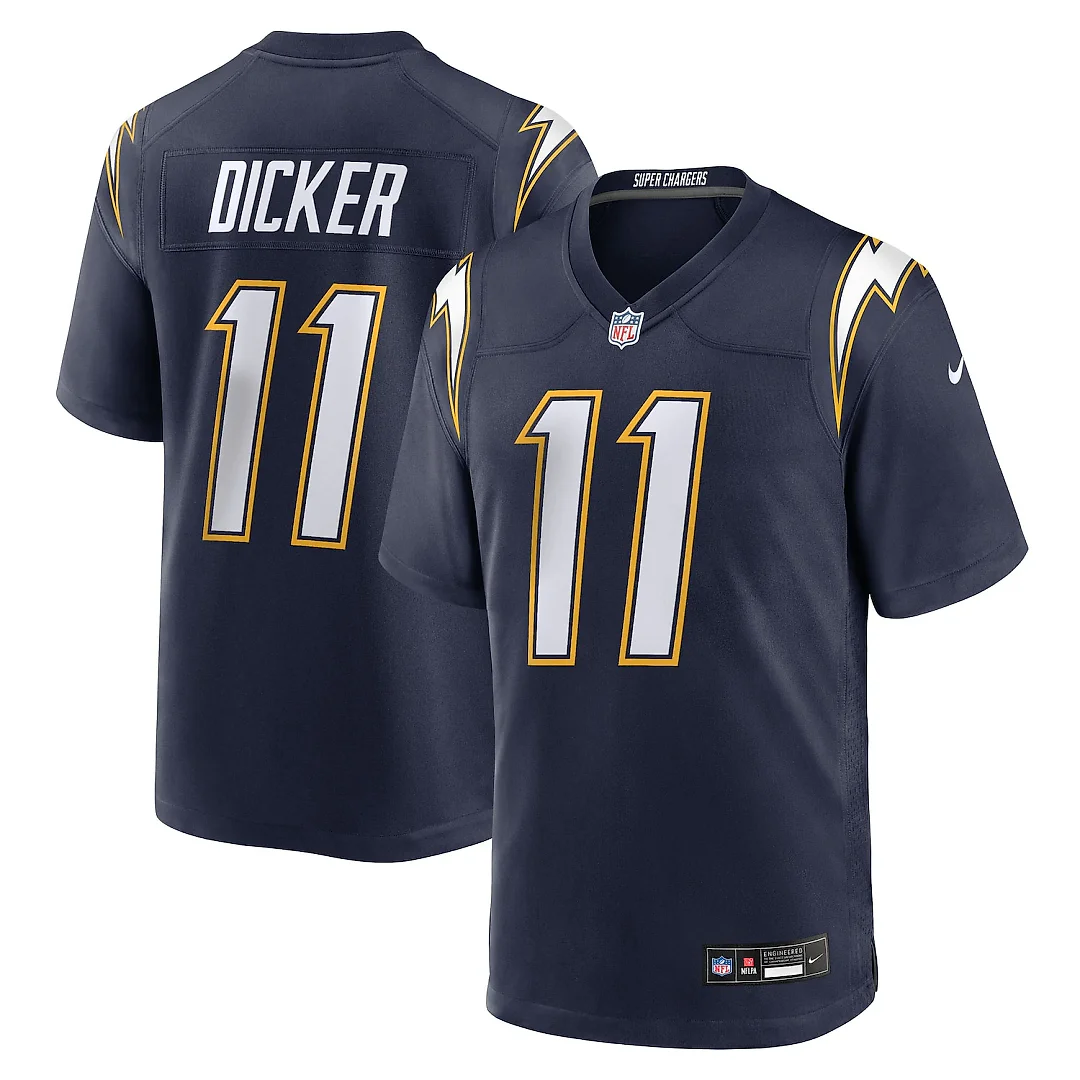 Zennovawear Cameron Dicker Los Angeles Chargers Alternate Game Jersey - Navy