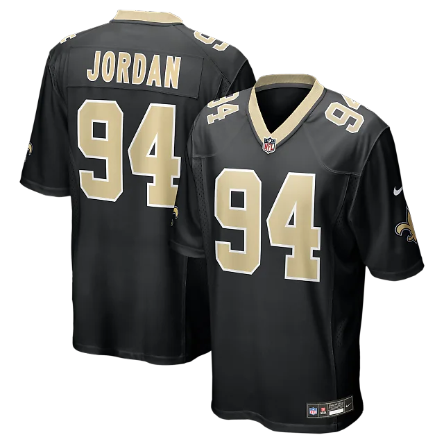 Zennovawear Cameron Jordan New Orleans Saints Team Game Jersey - Black
