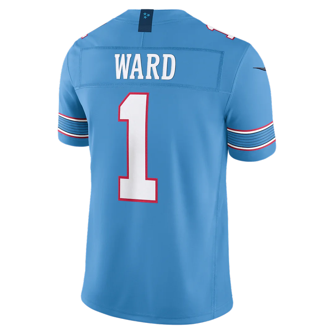 Zennovawear Cameron Ward Tennessee Titans Team Vapor FUSE. Stitched Limited Jersey - Light Blue