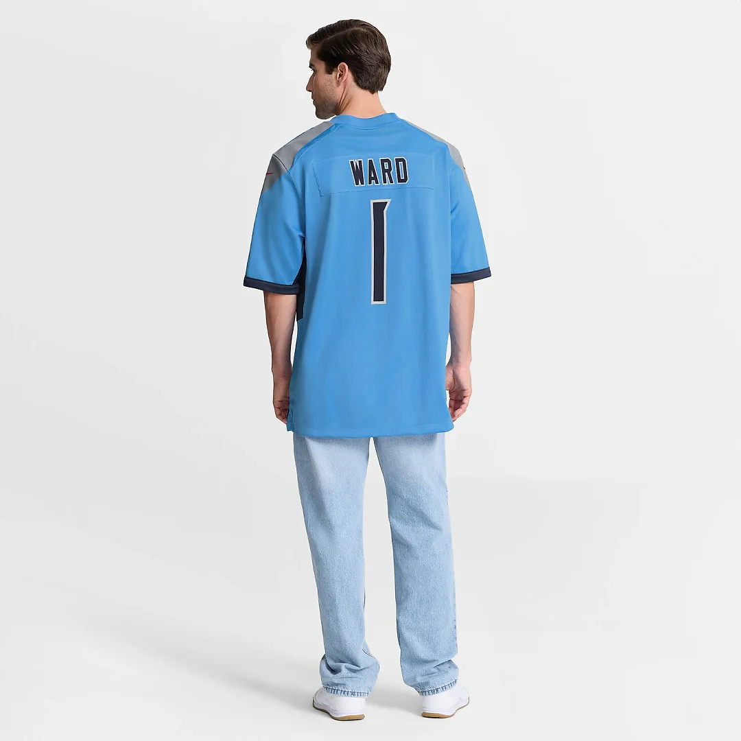 Zennovawear Cameron Ward Tennessee Titans Team Game Jersey - Light Blue