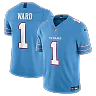 Zennovawear Cameron Ward Tennessee Titans Team Vapor FUSE. Stitched Limited Jersey - Light Blue