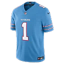 Zennovawear Cameron Ward Tennessee Titans Team Vapor FUSE. Stitched Limited Jersey - Light Blue