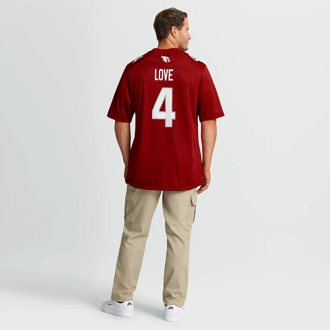 Zennovawear Jeremiyah Love Arizona Cardinals 2026 NFL Draft First Round Pick No. 3 Team Game Jersey - Cardinal